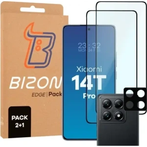 Hurtownia GSM - Bizon Edge 2 Pachet 2x sticlă temperată + 1x protecție pentru lentile Xiaomi 14T Pro - BIZ9477 - {ean13} - Hurt