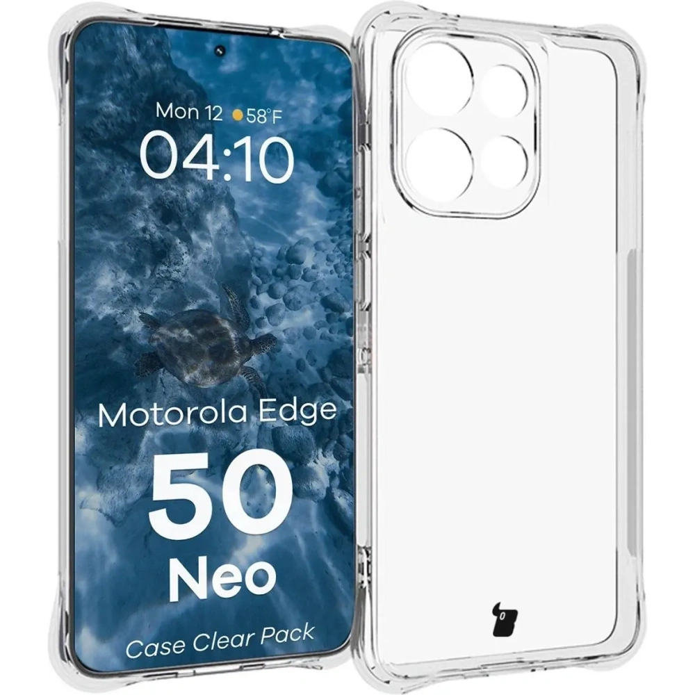 Wholesale Bizon Case Clear Pack case + 2x screen glass Motorola Edge 50 Neo - BIZ9478 - {ean13} - Hurt