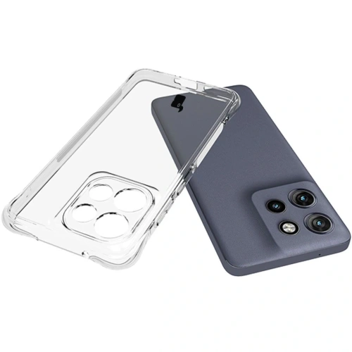 Etui + 2x folia na ekran Bizon Case Clear Pack do Motorola Edge 50 Neo