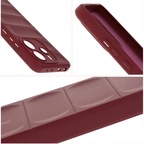 Pancerne etui Bizon Case Tur do Xiaomi Redmi Note 14 4G burgundowe