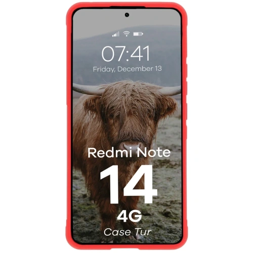 Pancerne etui Bizon Case Tur do Xiaomi Redmi Note 14 4G czerwone