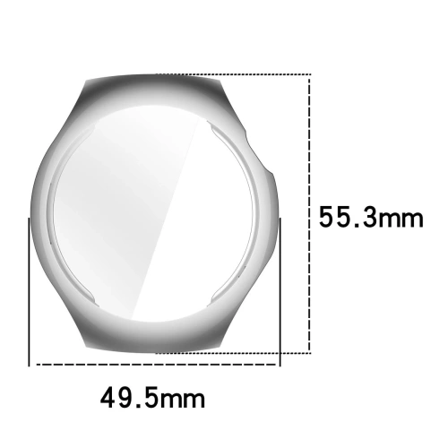 Etui z osłoną ekranu Bizon Case Watch Felipe do Huawei Watch 5 46mm srebrne