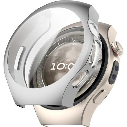 Etui z osłoną ekranu Bizon Case Watch Felipe do Huawei Watch 5 46mm srebrne