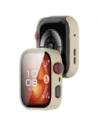 Etui ze szkłem do zegarka Bizon Case+Glass Watch do Huawei Watch Fit 4 Pro beżowe