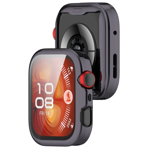 Etui z osłoną ekranu Bizon Case Watch Felipe do Huawei Watch Fit 4 Pro szare
