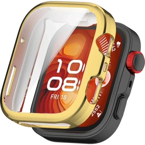 Etui z osłoną ekranu Bizon Case Watch Felipe do Huawei Watch Fit 4 Pro złote