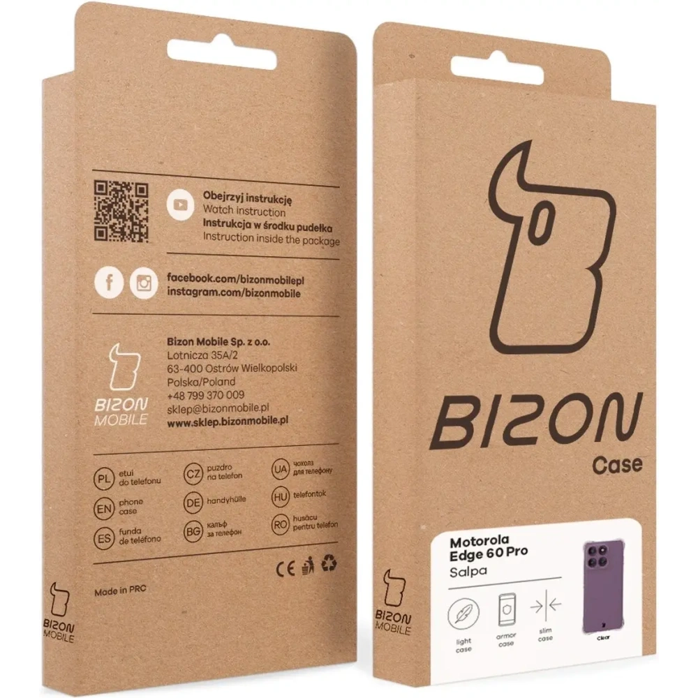 Hurtownia GSM - Elastyczne etui Bizon Case Salpa do Motorola Edge 60 Pro przezroczyste - BIZ9490 - {ean13} - Hurt