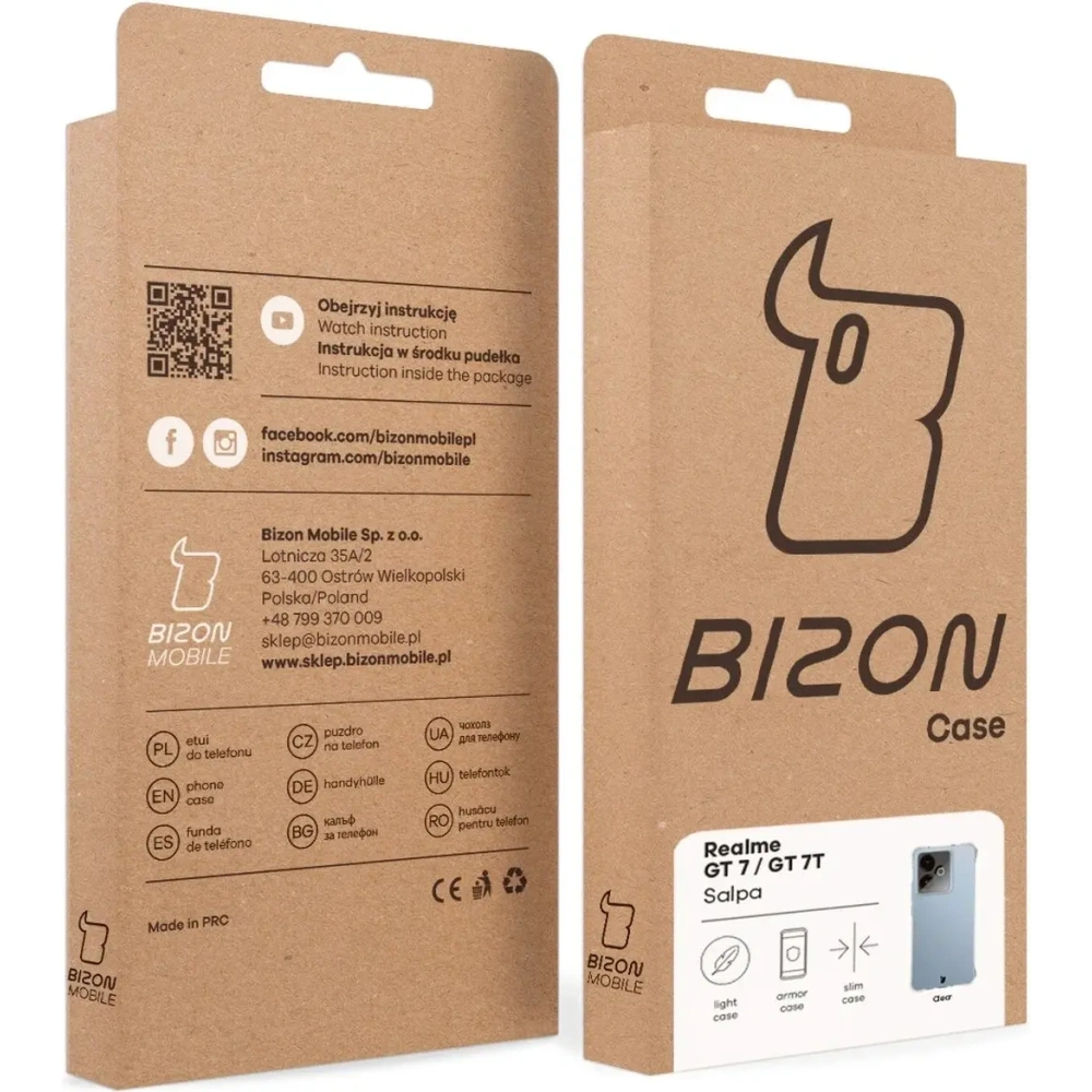 Hurtownia GSM - Elastyczne etui Bizon Case Salpa do Realme GT 7 / 7T przezroczyste - BIZ9491 - {ean13} - Hurt