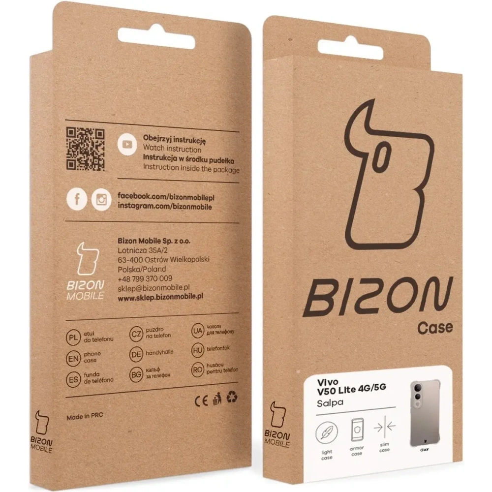 Hurtownia GSM - Elastyczne etui Bizon Case Salpa do Vivo V50 Lite 4G / 5G przezroczyste - BIZ9492 - {ean13} - Hurt