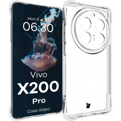 Elastyczne etui Bizon Case Salpa do Vivo X200 Pro przezroczyste