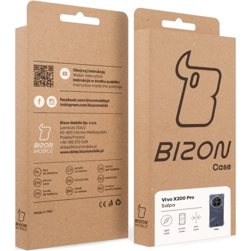 Elastyczne etui Bizon Case Salpa do Vivo X200 Pro przezroczyste