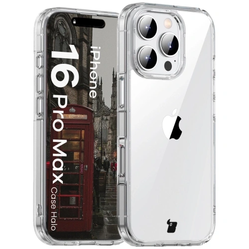 Etui Bizon Case Halo do Apple iPhone 16 Pro Max przezroczyste