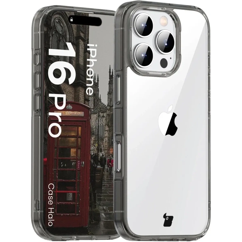 Hurtownia GSM - Bizon Case Halo Apple iPhone 16 Pro kouřově černý - BIZ9496 - {ean13} - Hurt