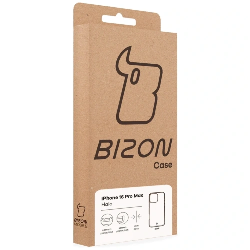 Etui Bizon Case Halo do Apple iPhone 16 Pro Max przydymione-czarne