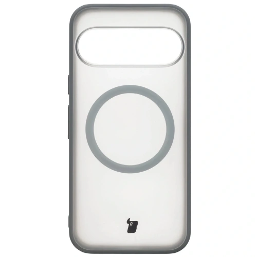 Etui z pierścieniem magnetycznym Bizon Case MatteO do Pixel 10 / 10 Pro przydymione-szare