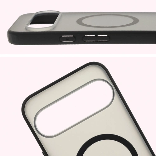 Etui z pierścieniem magnetycznym Bizon Case MatteO do Pixel 10 Pro XL przydymione-czarne