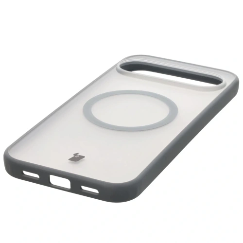 Etui z pierścieniem magnetycznym Bizon Case MatteO do Pixel 10 Pro XL przydymione-szare