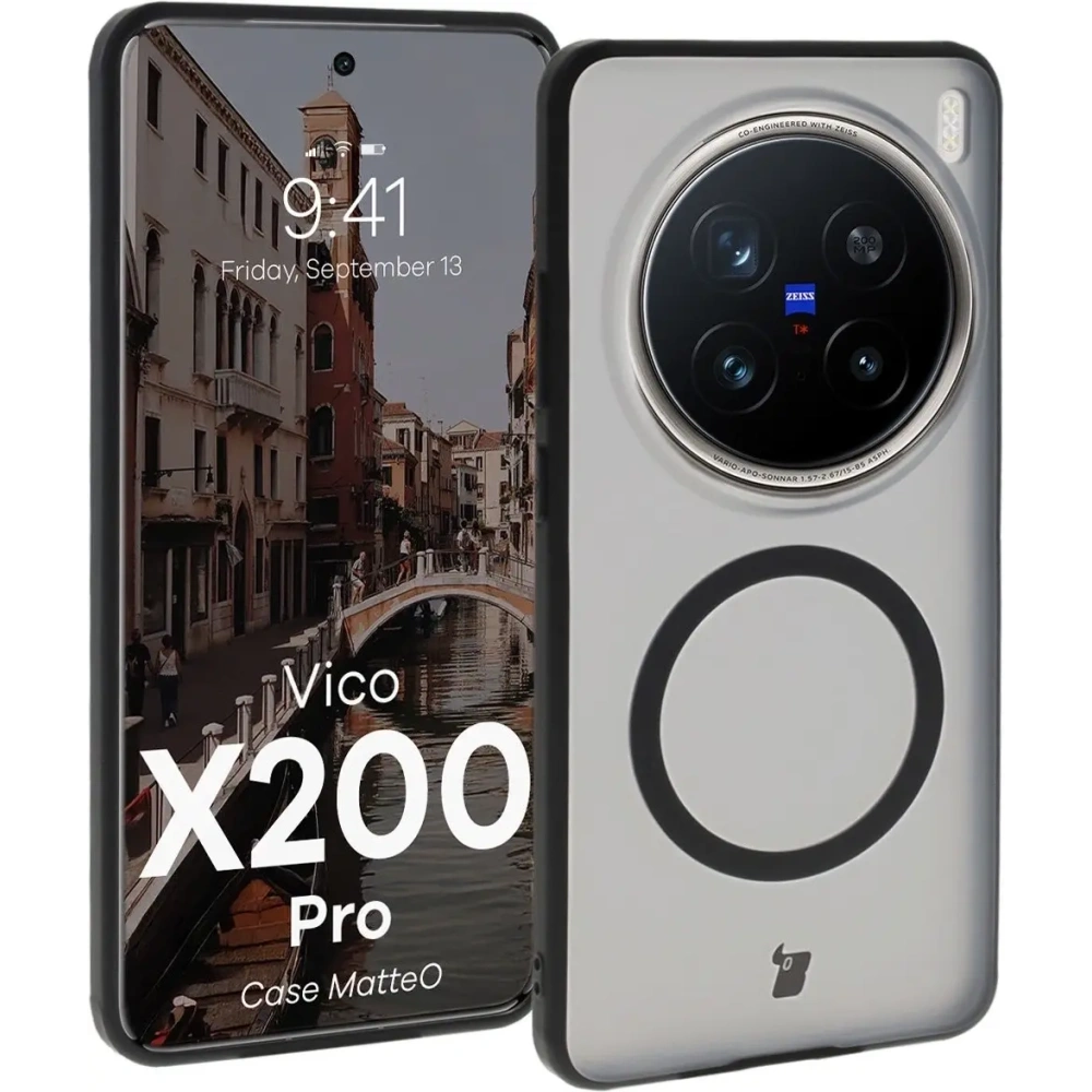 Hurtownia GSM - Bizon Case MatteO Magnetic Vivo X200 Pro füstös fekete - BIZ9504 - {ean13} - Hurt