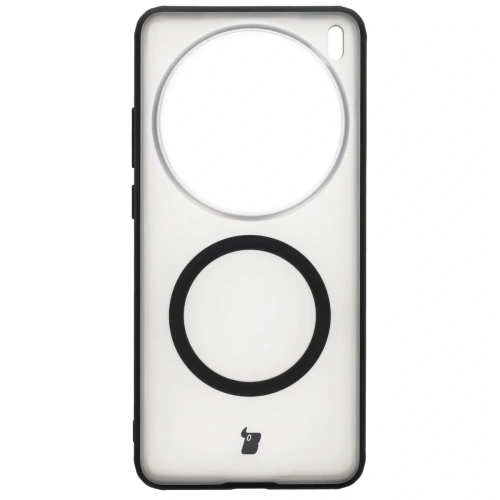Etui z pierścieniem magnetycznym Bizon Case MatteO do Vivo X200 Pro przydymione-czarne