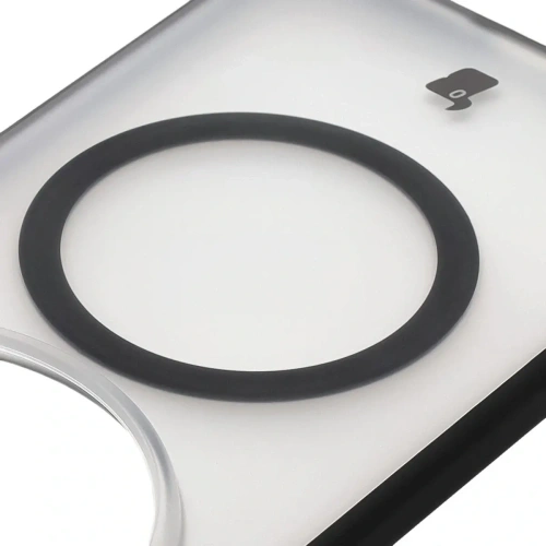 Etui z pierścieniem magnetycznym Bizon Case MatteO do Vivo X200 Pro przydymione-czarne