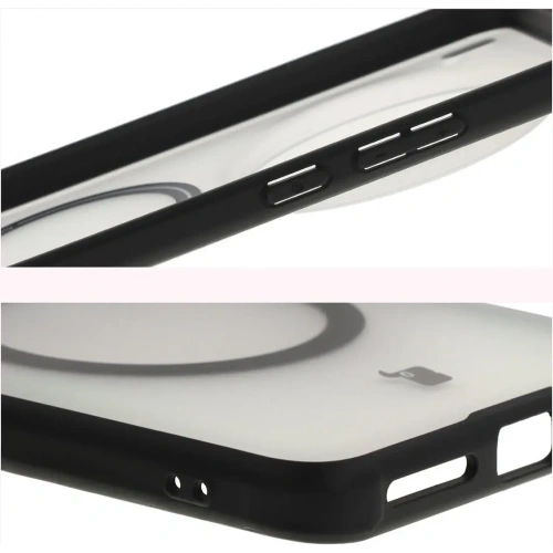 Etui z pierścieniem magnetycznym Bizon Case MatteO do Vivo X200 Pro przydymione-czarne