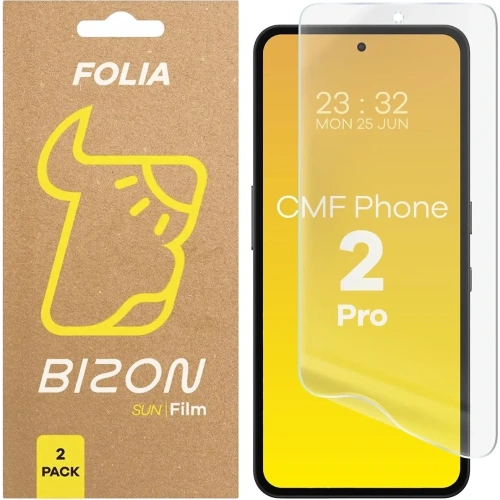 Folia matowa Bizon Glass Film Sun do Nothing CMF Phone 2 Pro [2 PACK]