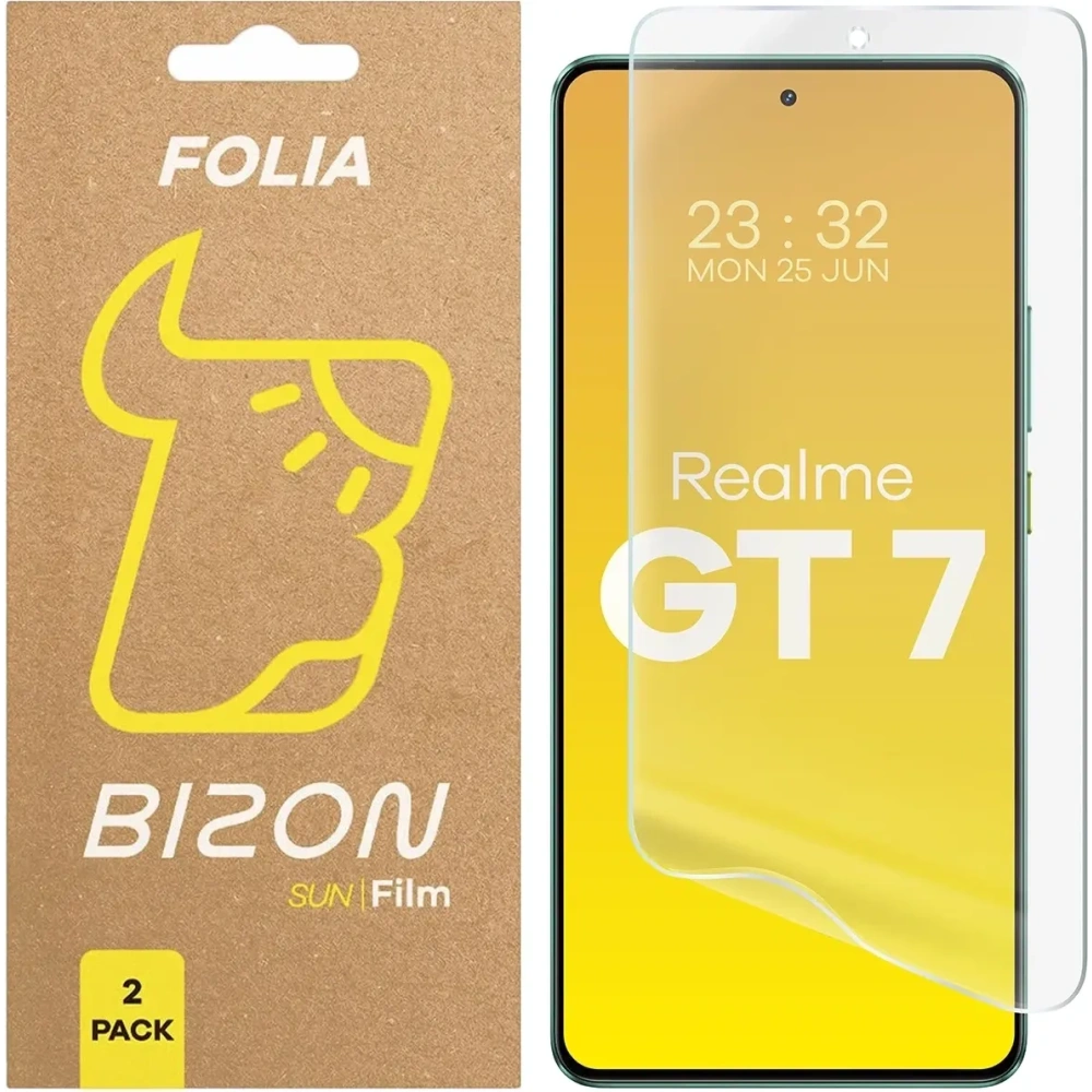 Hurtownia GSM - Bizon Üvegfólia Napfény Realme GT 7 [2 CSOMAG] - BIZ9506 - {ean13} - Hurt