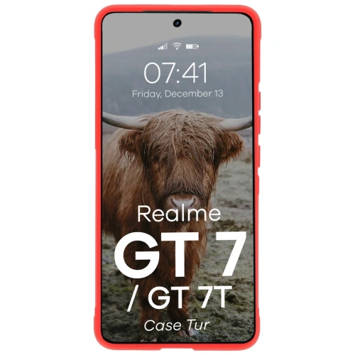 Pancerne etui Bizon Case Tur do Realme GT 7 / 7T czerwone