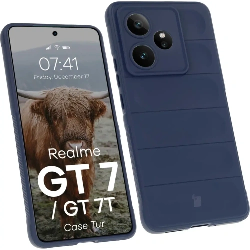 Pancerne etui Bizon Case Tur do Realme GT 7 / 7T granatowe