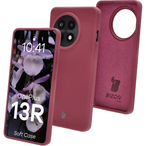 Silikonowe etui Bizon Soft Case do OnePlus 13R ciemnofioletowe
