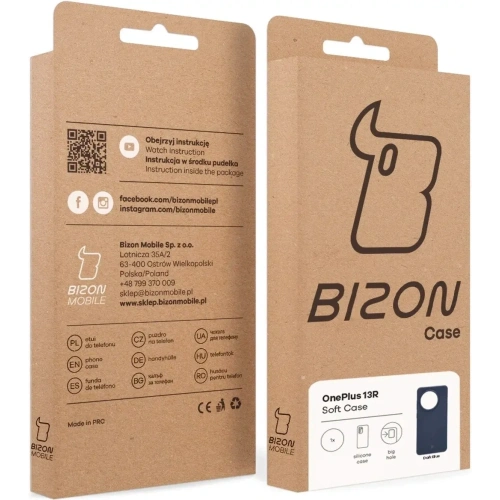 Silikonowe etui Bizon Soft Case do OnePlus 13R ciemnoniebieskie