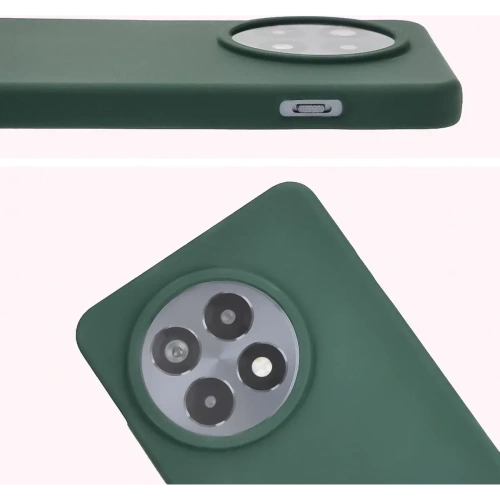 Silikonowe etui Bizon Soft Case do OnePlus 13R ciemnozielone