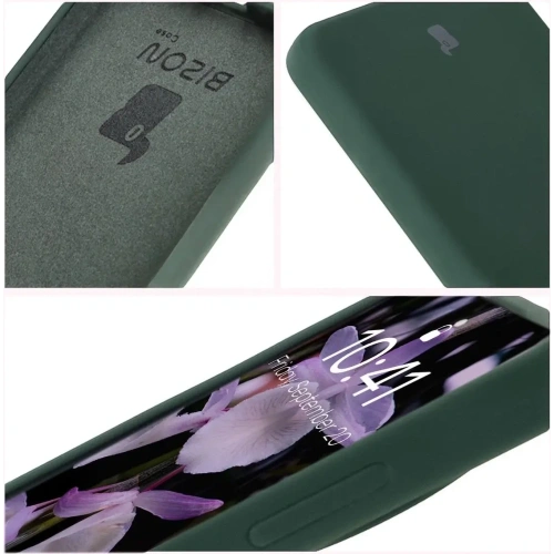 Silikonowe etui Bizon Soft Case do OnePlus 13R ciemnozielone