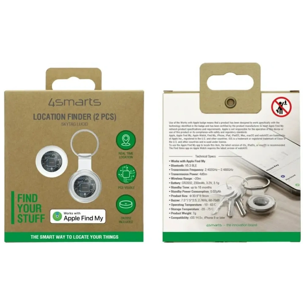 Hurtownia GSM - 4smarts SkyTag Locator Alb [2 PACHET] - 4SMR95 - {ean13} - Hurt