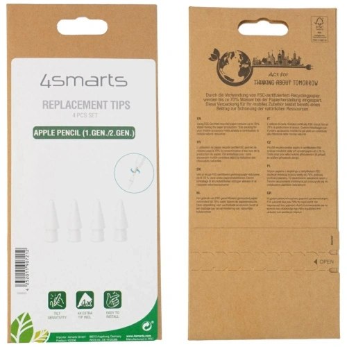Wymienne końcówki 4smarts do Apple Pencil (1. i 2. generacji), Apple Pencil USB-C, 4smarts Pencil Pro 2 i 3