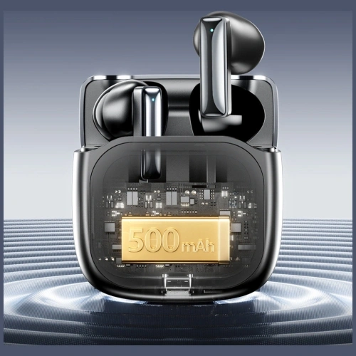 Bezprzewodowe słuchawki douszne AWEI TP100 ENC Bluetooth 5.4 TWS + stacja dokująca czarny