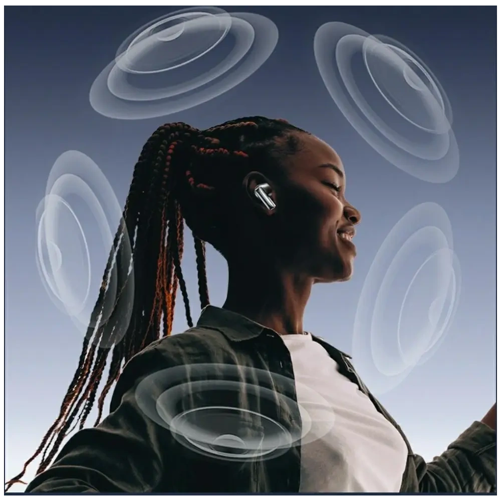 Hurtownia GSM - Căști wireless in-ear AWEI TP100 ENC Bluetooth 5.4 TWS + stație de docking neagră - AWEI255 - {ean13} - Hurt