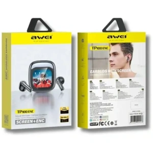 Hurtownia GSM - AWEI TP100 ENC Bezdrátová sluchátka do uší Bluetooth 5.4 TWS + dokovací stanice Černá - AWEI255 - {ean13} - Hurt