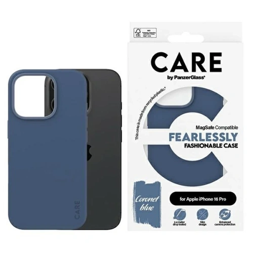 Etui CARE by PanzerGlass Fashion MagSafe do Apple iPhone 16 Pro niebieski