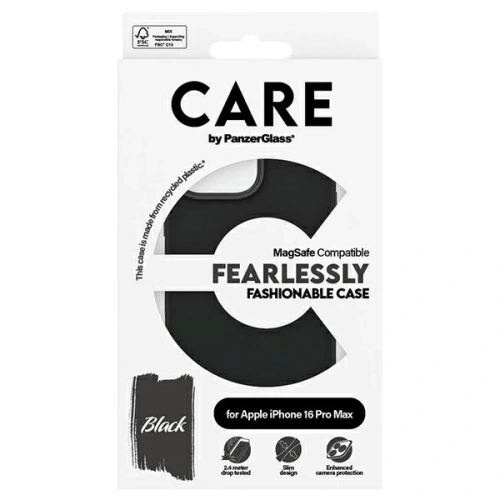 Etui CARE by PanzerGlass Fashion MagSafe do Apple iPhone 16 Pro Max czarny