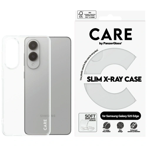 Etui CARE by PanzerGlass Fashion X-Ray do Samsung Galaxy S25 Edge przezroczysty
