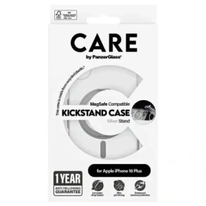 Hurtownia GSM - CARE od PanzerGlass Funkční pouzdro s kickstandem MagSafe pro Apple iPhone 16 Plus stříbrné - PZG991 - {ean13} - Hurt