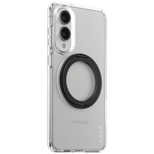 Etui CARE by PanzerGlass Feature Black Kickstand & QI do Samsung Galaxy S25 Edge przezroczysty