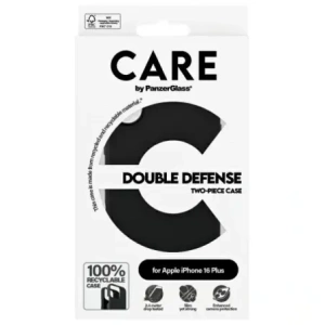 Hurtownia GSM - CARE od PanzerGlass Funkce Double Defense Case Apple iPhone 16 Plus černá - PZG993 - {ean13} - Hurt