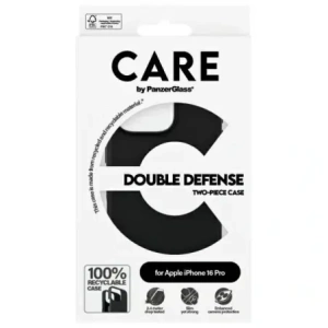 Hurtownia GSM - CARE od PanzerGlass Funkce Double Defense Case Apple iPhone 16 Pro černá - PZG994 - {ean13} - Hurt
