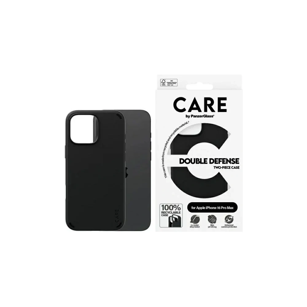 Hurtownia GSM - CARE von PanzerGlass Feature Double Defense Case für Apple iPhone 16 Pro Max schwarz - PZG995 - {ean13} - Hurt