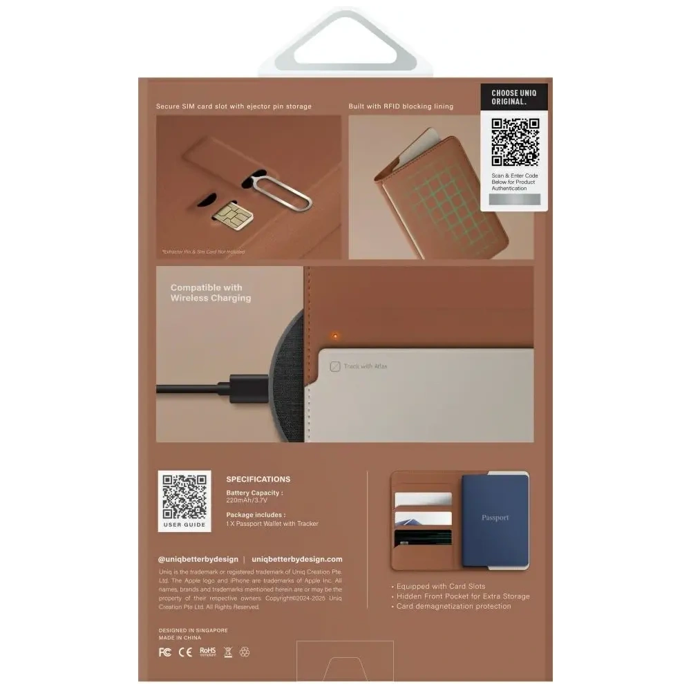 Hurtownia GSM - Etui na paszport UNIQ Belmont z Apple Find My blokada RFID karmelowy beżowy - UNIQ1548 - {ean13} - Hurt