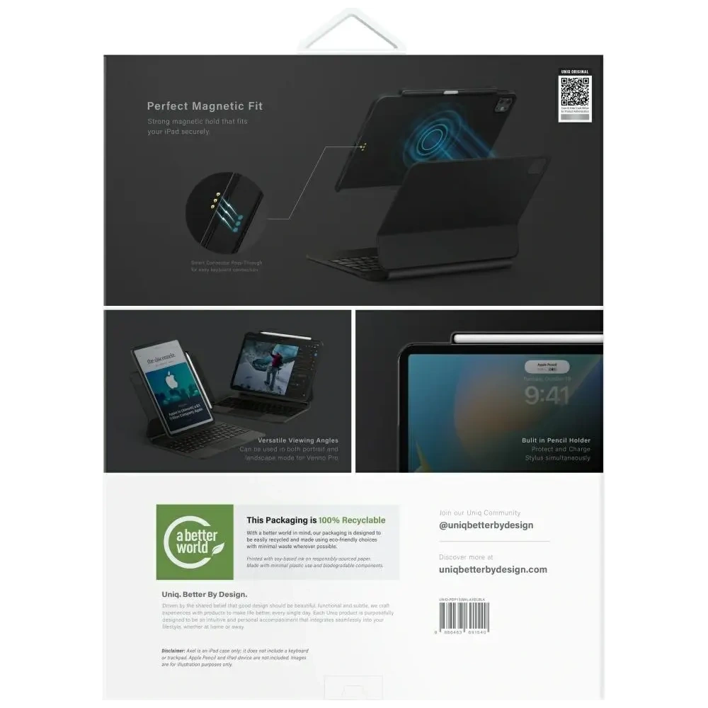 Hurtownia GSM - Etui UNIQ Axel do Apple iPad Pro 13" 2024 (7. generacji) czarny - UNIQ1550 - {ean13} - Hurt