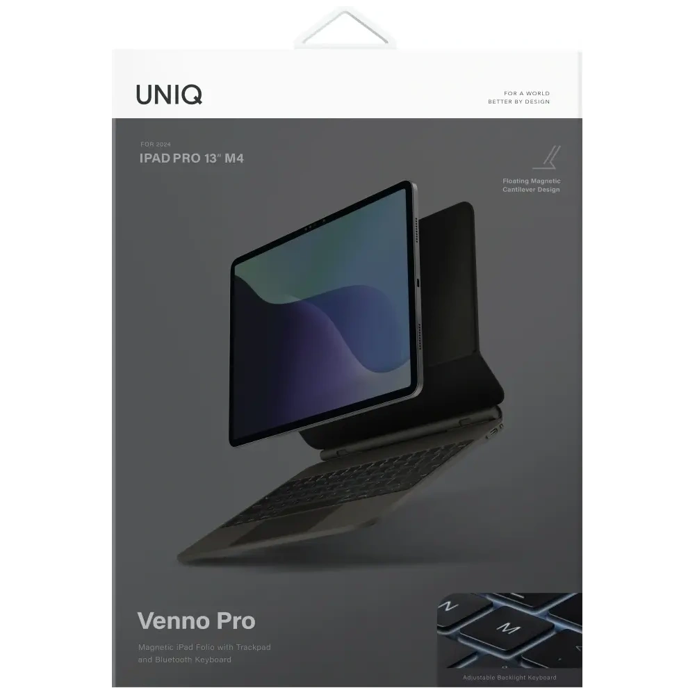 Hurtownia GSM - Etui z klawiaturą UNIQ Venno Pro Magnetic Smart do Apple iPad Pro 13" 2024 (7. generacji) czarny - UNIQ1551 - {ean13} - Hurt