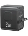 Hurtownia GSM - USAMS Cestovní adaptér CC309 2xUSB-C 25W 4v1 US/AU/EU/UK černý - USA1288 - {ean13} - Hurt